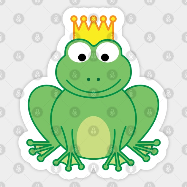 Frog Prince | by queenie's cards Sticker by queenie's cards